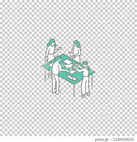 ゼミ　大学生活　先生のためのイラスト 129450010