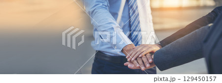 Banner diversity solidarity team multiethnic Partners hands together teamwork. Group of multiracial meetings joins hands together. Panorama Diversity people hands join empower trust team solidarity Banner diversity solidarity team multiethnic Partners hands together teamwork. Group of multiracial meetings joins hands together. Panorama Diversity people hands join empower trust team solidarity 129450157