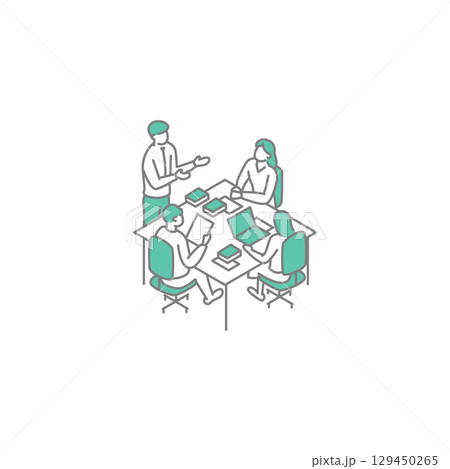 研究　大学生活　先生のためのイラスト 129450265