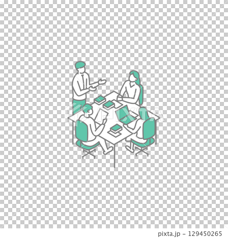 研究　大学生活　先生のためのイラスト 129450265