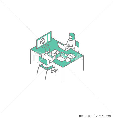 研究　大学生活　先生のためのイラスト 129450266