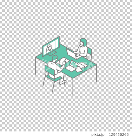研究　大学生活　先生のためのイラスト 129450266