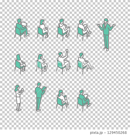 University life, research presentations, illustrations for teachers 129450268
