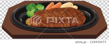Illustration of a thick steak 129450473