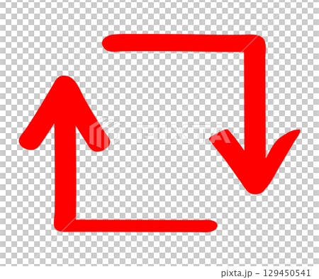 回転している四角い矢印のアイコン 129450541