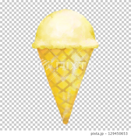 手繪時尚香草冰淇淋 129450653