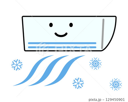 エアコン・空調設備・エアコン工事に関するイラストセット エアコン・空調設備・エアコン工事に関するイラストセット 129450901