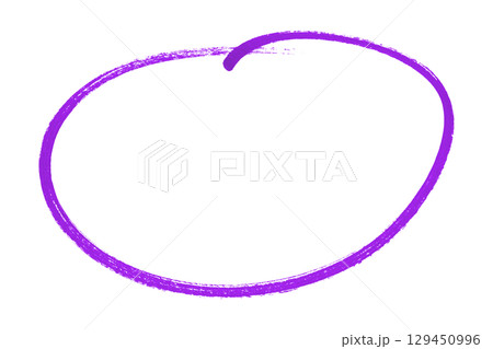 Purple pencil highlight circle mark isolated on transparent background Purple pencil highlight circle mark isolated on transparent background 129450996