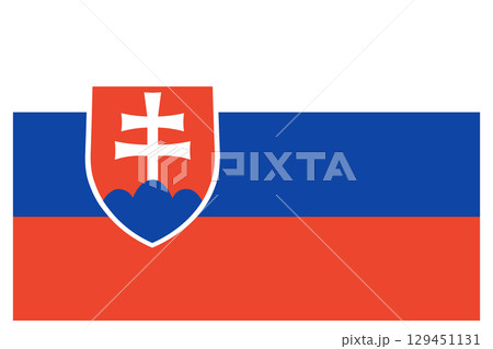 Flag of Slovakia isolated with indents. 129451131
