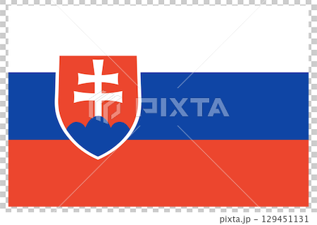 Flag of Slovakia isolated with indents. 129451131