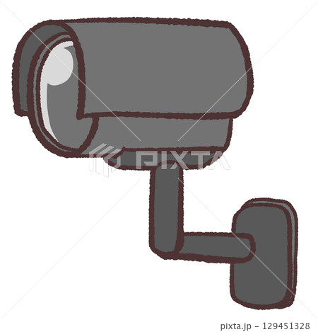 防犯カメラ横からのイラスト 防犯カメラ横からのイラスト 129451328