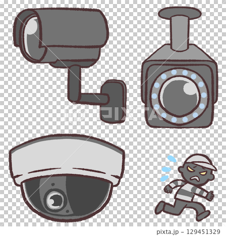 安全攝影機插圖集 安全攝影機插圖集 129451329