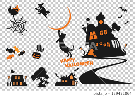 萬聖節可愛插圖集 129451864