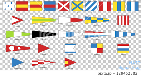 NATO信号旗、西側諸国の海軍・海自が使用する信号旗 129452582
