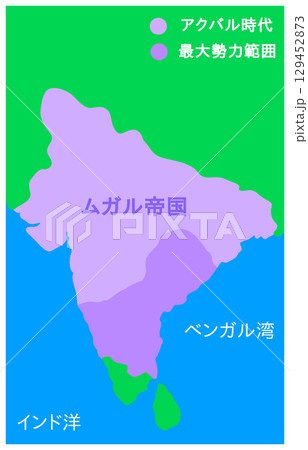ムガル帝国地図 129452873