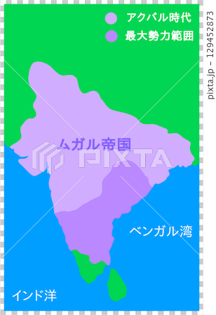 ムガル帝国地図 129452873