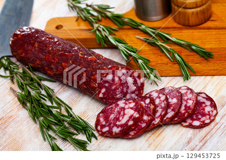 Braunschweiger sausage, traditional german sausage 129453725