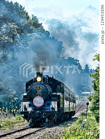真岡鉄道の蒸気機関車 129453890
