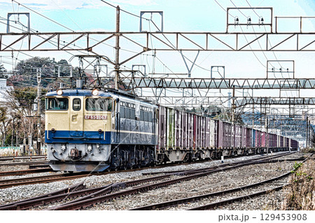 朝の貨物列車 129453908