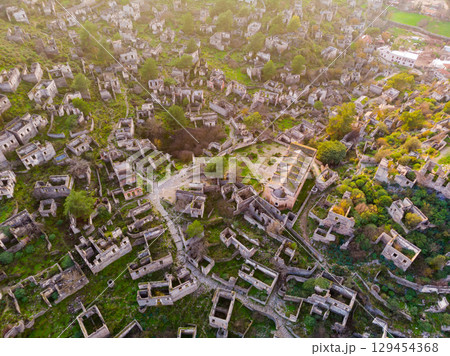 ghost town of Kayakoy in Turkey 129454368