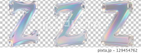 美麗的玻璃字母 129454762