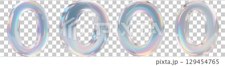 Beautiful glass alphabet 129454765