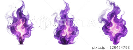紫色の炎 129454798