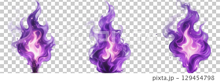 紫色の炎 129454798