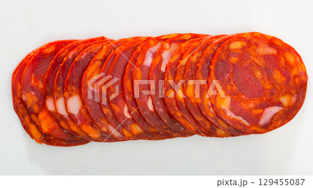Chorizo slices 129455087