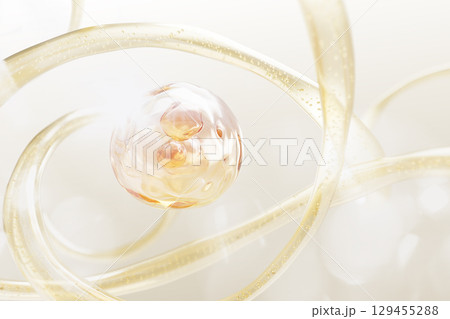 3d gold collagen serum bubble, wave and splash. Liquid cosmetic skin care background. Oil drop texture with fluid flow of retinol gel, hyaluronic essence or yellow transparent water. 3D illustration 3d gold collagen serum bubble, wave and splash. Liquid cosmetic skin care background. Oil drop texture with fluid flow of retinol gel, hyaluronic essence or yellow transparent water. 3D illustration 129455288