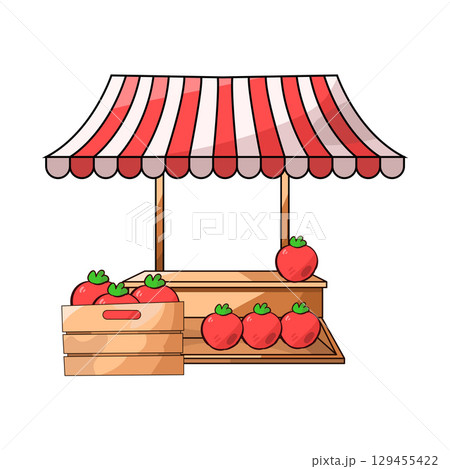 illustration of vegetable market 129455422