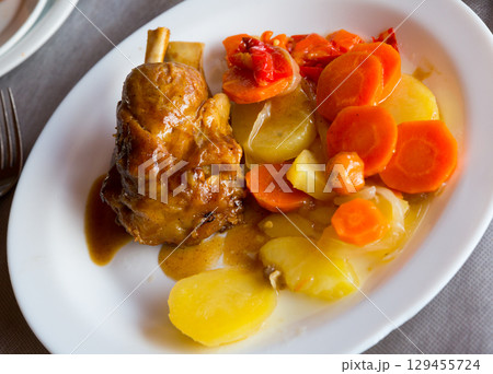 Tasty spanish dish Codillo 129455724
