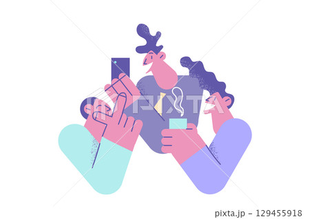 Huge social media network concept Huge social media network concept 129455918