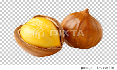 Roasted chestnuts as a traditional autumn and Christmas holiday snack Roasted chestnuts as a traditional autumn and Christmas holiday snack 129456116