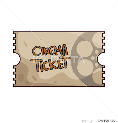 illustration of cinema ticket illustration of cinema ticket 129456135