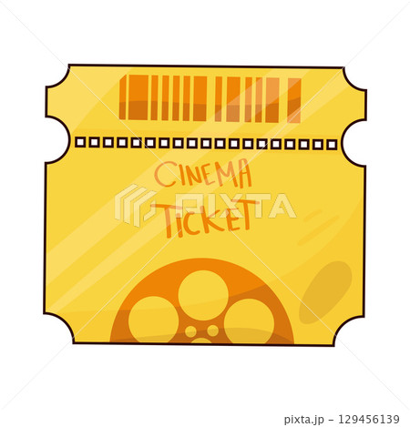 illustration of cinema ticket 129456139