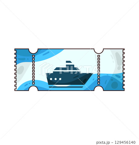 illustration of cruise ship ticket illustration of cruise ship ticket 129456140