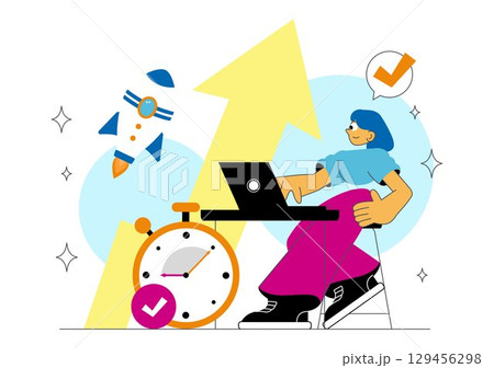 Career Upskilling Illustration featuring Self Improvement with Mentorship, Upskill, Development Strategies, and Smart Thinking in a Background Career Upskilling Illustration featuring Self Improvement with Mentorship, Upskill, Development Strategies, and Smart Thinking in a Background 129456298
