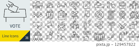 Voting icon set 129457822