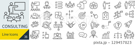 コンサルタントに関するアイコンセット 129457823