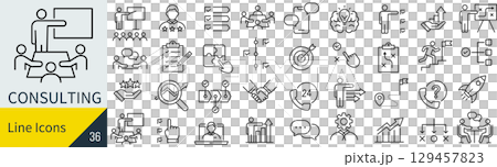 コンサルタントに関するアイコンセット 129457823