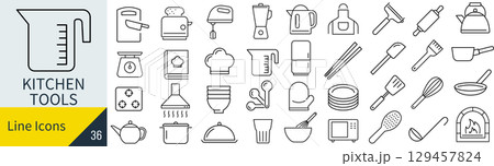 キッチンツールに関するアイコンセット 129457824