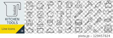 廚房工具圖示集 129457824