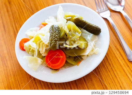 Torshi, assorted pickled vegetables popular turkish dish 129458694