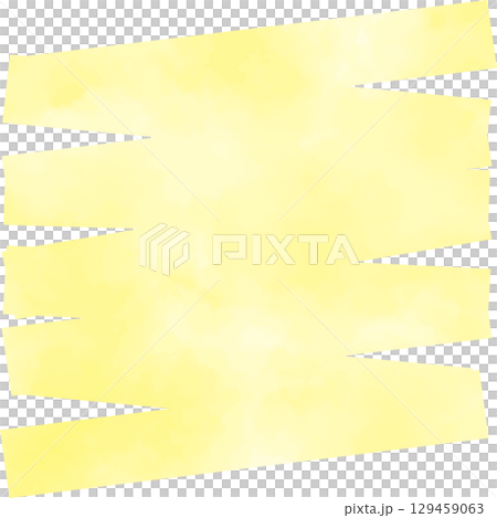 水彩のおしゃれな正方形のベクターフレーム　黄色 129459063