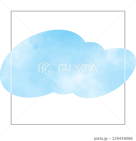 水彩のおしゃれな正方形のベクターフレーム 青 ニュアンス 水彩のおしゃれな正方形のベクターフレーム 青 ニュアンス 129459066