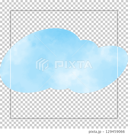 水彩のおしゃれな正方形のベクターフレーム 青 ニュアンス 水彩のおしゃれな正方形のベクターフレーム 青 ニュアンス 129459066