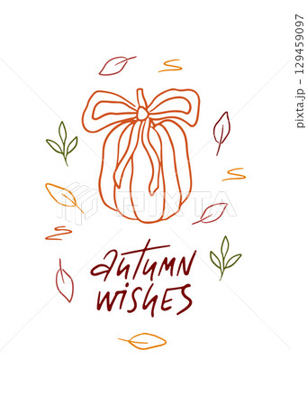 Hand drawn cozy autumn vector illustration Hand drawn cozy autumn vector illustration 129459097