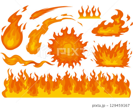 炎イラスト 129459167
