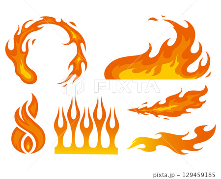 炎イラスト 129459185